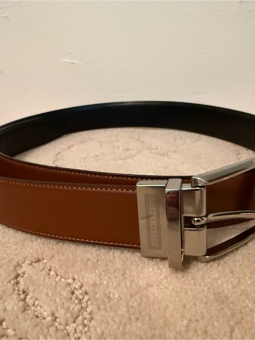 Perry Ellis Reversible Brown & Black Leather Belt – Size 36